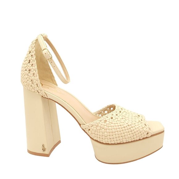 New Sam Edelman Nattie Clog Sandals Womens 9 Neutral Retro Chic Boho Elevated - Picture 1 of 10